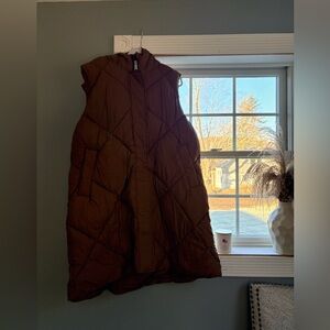 NWT Sam Edelman Brown Quilted Vest